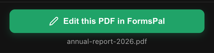 The popup leading with an Edit this PDF button, dark theme